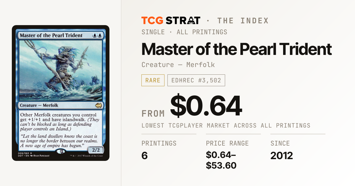 Master of the Pearl Trident Price, Printings & Price History | TCG